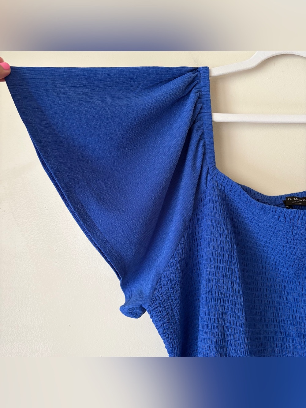 Lane Bryant | Smocked Tiered Midi Dress Flutter Sleeves Cobalt Blue 26/28 NWT - Picture 4 of 8